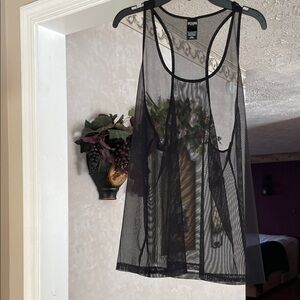 Victoria's Secret Black Sheer Tank Top